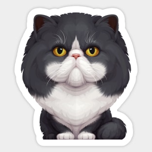 Black & White Cat Cat Sticker